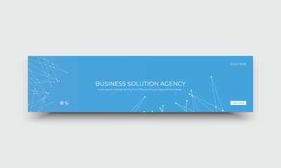 Business marketing  LinkedIn web banner template
