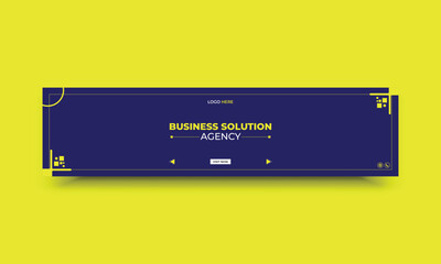 Business marketing  LinkedIn web banner template
