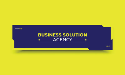 Business marketing  LinkedIn web banner template
