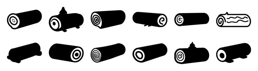 Wood log silhouette set vector design big pack of illustration and icon