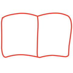 Hand Drawn Book Outline Color