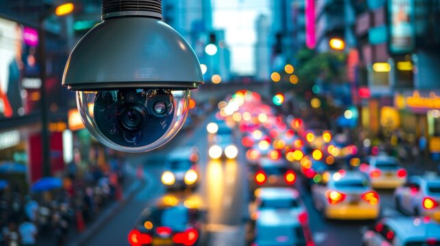 CCTV city street security camera surveillance system