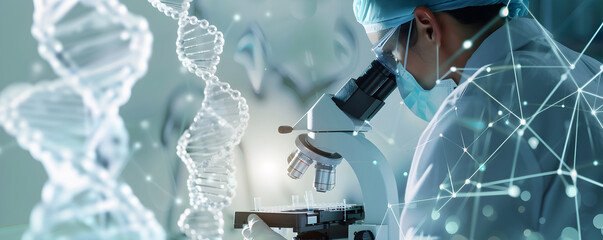 Research medical DNA lab science biotechnology scientist laboratory clinic medicine chemistry
