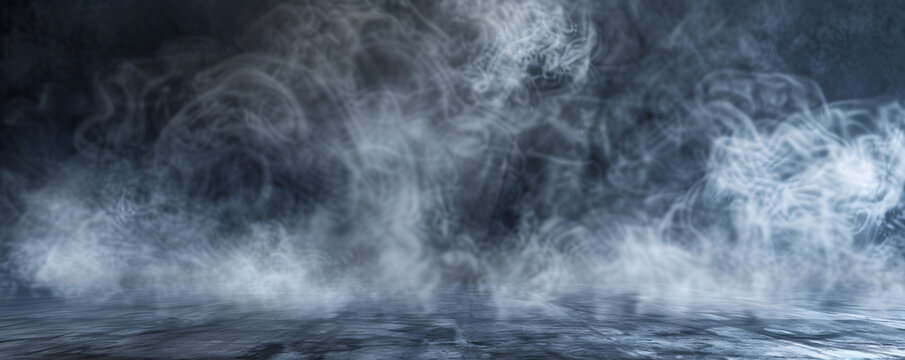 Smoke black ground fog cloud floor mist background steam dust dark white horror overlay