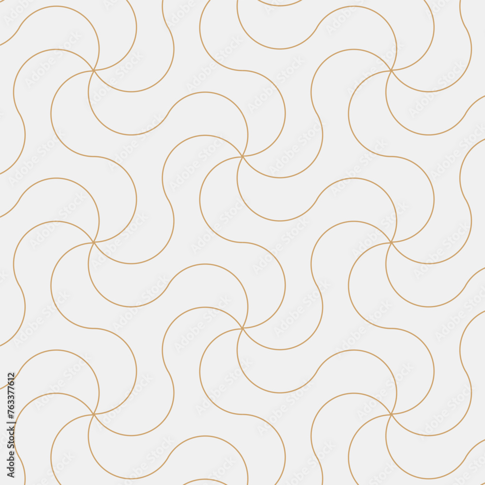 Wall mural abstract linear triaxle on hexagon, repeating thin line abstract flower. pattern is clean for fabric