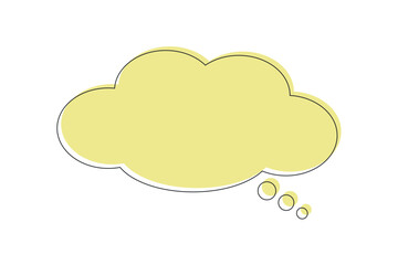 Obraz premium The cloud of dialogue is a cute flat comic book style
