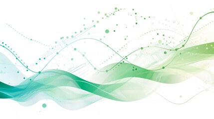 An abstract representation of financial growth with graphs and rising arrows Background digital data visualization of financial markets Colors green and blue graphs on a white background symb - obrazy, fototapety, plakaty