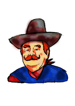 cowboy with a hat