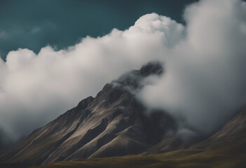 Mountain and clouds