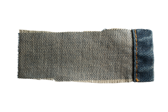 A piece of ragged Jeans cloth