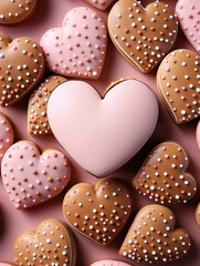 Heart Shaped Cookie Surrounded by Others