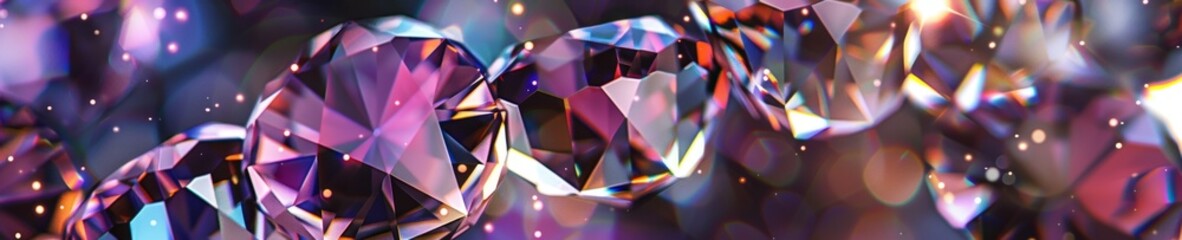 A 3D-rendered gemstone texture close-up, showcasing sparkling facets and deep colors for luxurious backdrops - obrazy, fototapety, plakaty