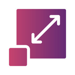 scale flat gradient icon