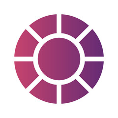 Watercolor flat gradient icon