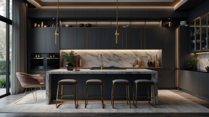 Interior custom home kitchen