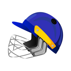 Fototapeta premium Blue color sports helmet on transparent background