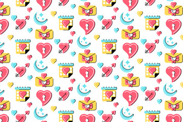 Seamless love and dating pattern
