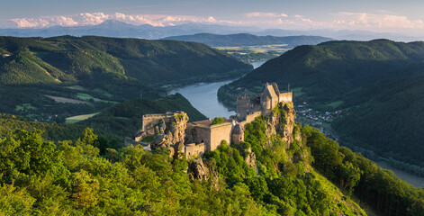 Burgruine Aggstein, Donau, Wachau, Niederösterreich, Österreich