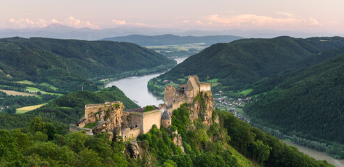 Burgruine Aggstein, Donau, Wachau, Mostviertel, Nieder&ouml;sterreich, &Ouml;sterreich