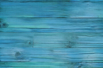 Blue and Green painted wood wall wooden plank board texture background with grains and structures