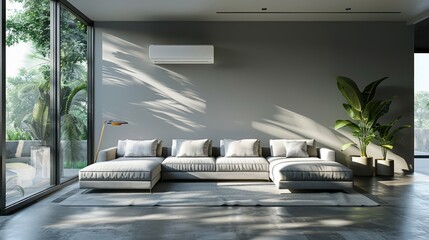 Clean air solutions integrated seamlessly into modern living spaces, prioritizing well-being