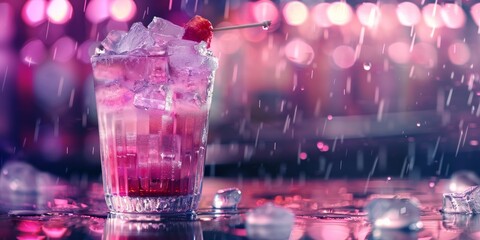 A popular cocktail drink with ice - obrazy, fototapety, plakaty