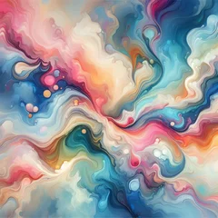 Tuinposter Fractale golven abstract fractal background