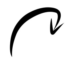 Hand drawn arrow,vector illustration.
