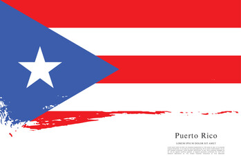 Flag of Puerto Rico vector illustration