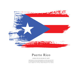 Flag of Puerto Rico vector illustration