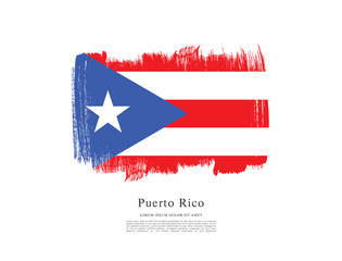 Obraz na płótnie Canvas Flag of Puerto Rico vector illustration