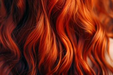 portrait of a beautiful long voluminous wavy brown hair on a girl, viewed from the back,Beautiful girl with hair coloring in orange . Stylish hairstyle done in a beauty salon. Fashion, cosmetics 