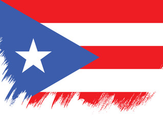 Flag of Puerto Rico vector illustration