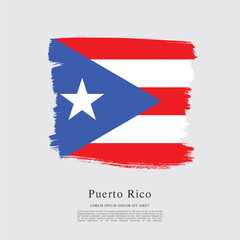 Flag of Puerto Rico vector illustration
