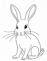 line art rabbit