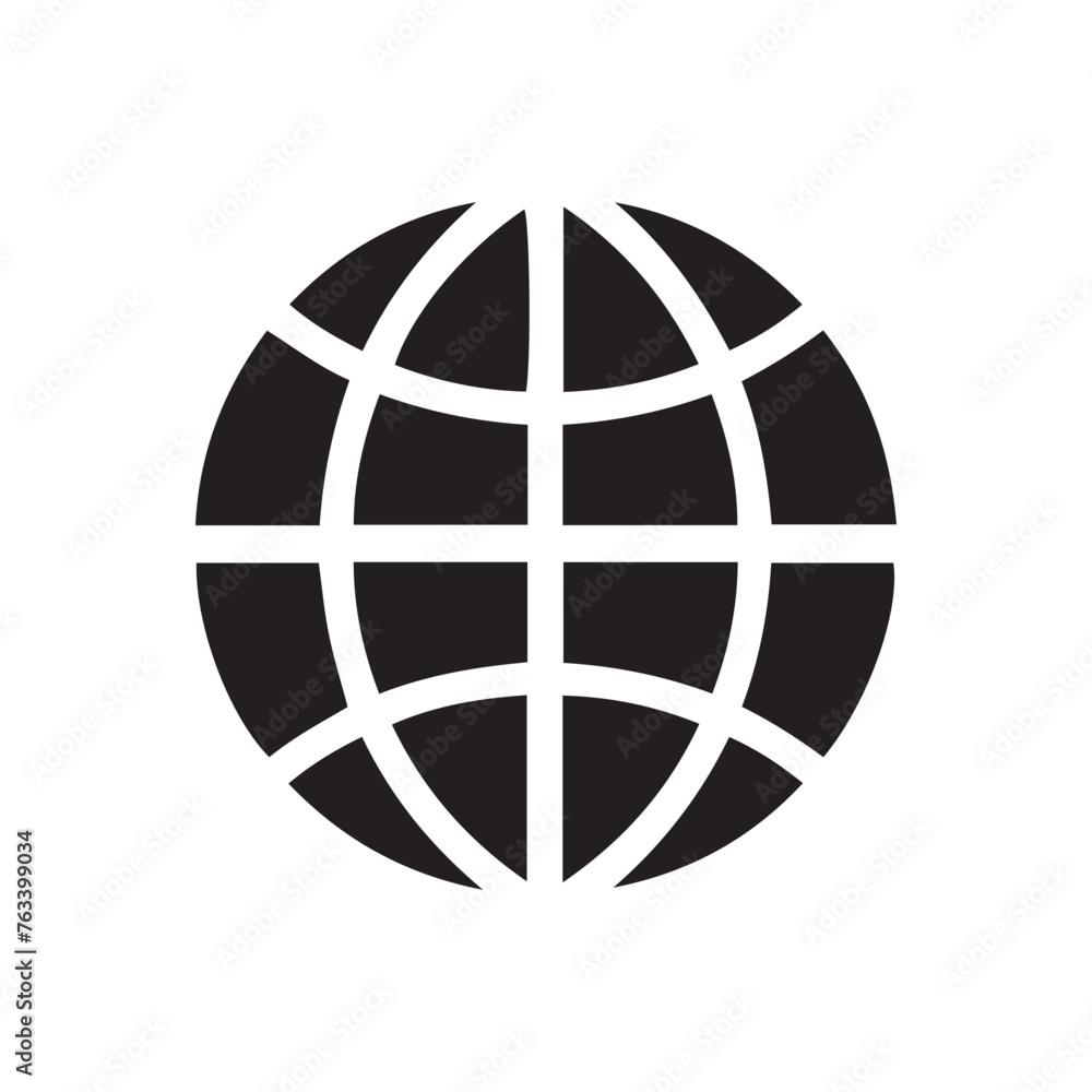 Poster web icon vector, world icon. globe sign, website icon for web, computer and mobile app. vector illus