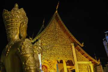 The northern Thai temple is surrounded with 