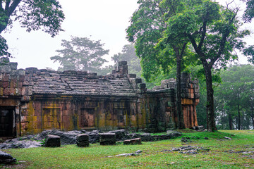 Landscape Historical Park. The ancient temple that presents humans is located in Thailand's...