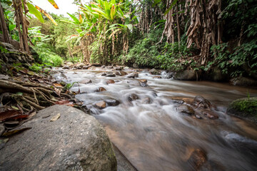 A gorgeous waterfall captured in long exposure, Thailand.