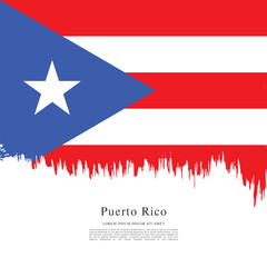 Flag of Puerto Rico vector illustration