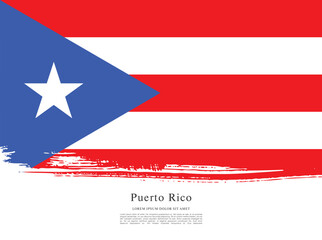 Flag of Puerto Rico vector illustration