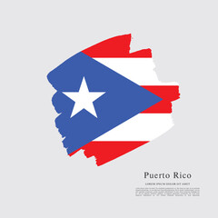 Flag of Puerto Rico vector illustration