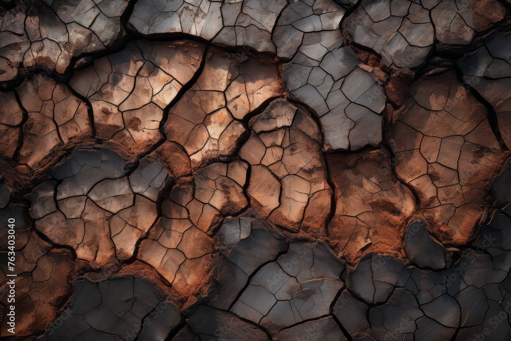 Poster abstract patterns formed by the earth's deep cracks and fissures