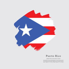 Flag of Puerto Rico vector illustration