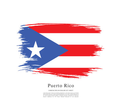 Flag of Puerto Rico vector illustration