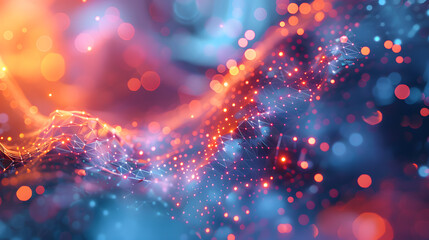 Obraz premium A portrait of swirling holo 3D entities, with a blank emptiness as the background, in a dimension of swirling fantasies