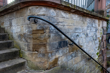 Feuchte Sandstein Wand