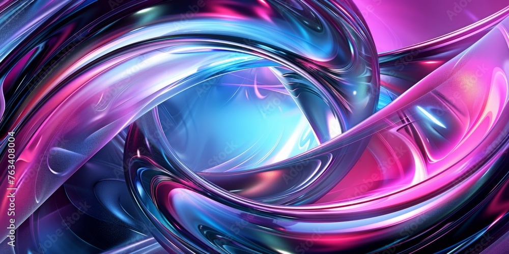 Poster abstract background with iridescent colors and fluid shapes creating an elegant composition. the des