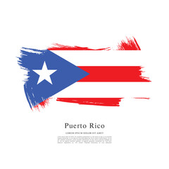 Flag of Puerto Rico vector illustration