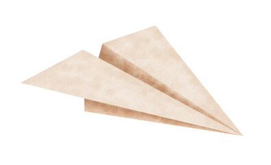 Origami Paper Plane, Watercolor, PNG - 763410868